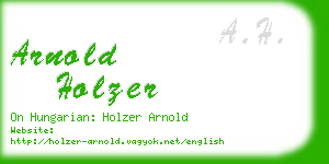 arnold holzer business card